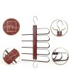 MORALVE Beech Wood Pants Hanger 2 Pack Foldable Anti Slip-1