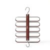 MORALVE Beech Wood Pants Hanger 2 Pack Foldable Anti Slip-4