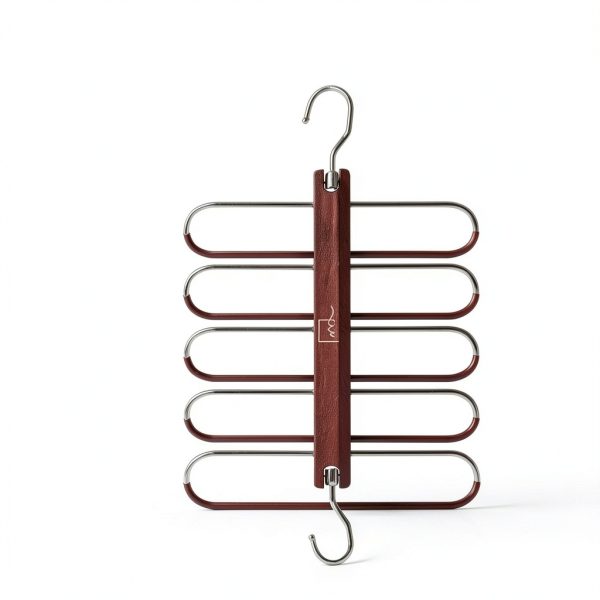 MORALVE Beech Wood Pants Hanger 2 Pack Foldable Anti Slip-4