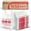 Reli Plastic Thank You Bags Bulk 1050 High Density White 11.5x6.5x21-0