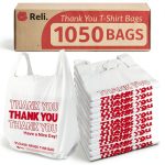 Reli Plastic Thank You Bags Bulk 1050 High Density White 11.5x6.5x21-0