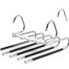 Kalimdor Stainless Steel Pants Hanger 4 Pack Space Saving Organizer-3