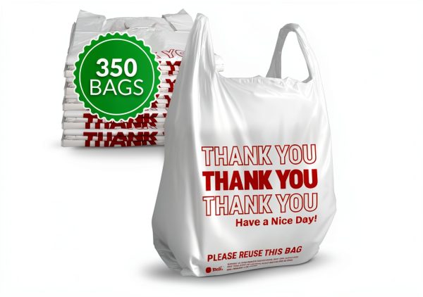 Thank You Plastic Bags 350 Count Reli 11.5 x 6.5 x 21 Inch-0