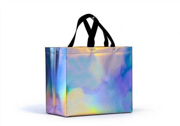 cabzymx Iridescent Reusable Gift Bags 25 Pack Non-Woven with Handles-4