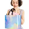 cabzymx Iridescent Reusable Gift Bags 25 Pack Non-Woven with Handles-5