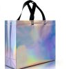 cabzymx Iridescent Reusable Gift Bags 25 Pack Non-Woven with Handles-1