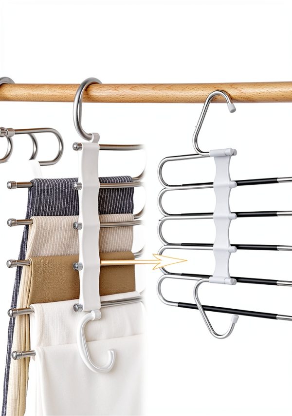 Kalimdor Stainless Steel Pants Hanger 4 Pack Space Saving Organizer-4