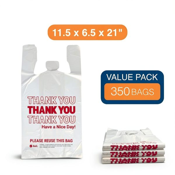 Thank You Plastic Bags 350 Count Reli 11.5 x 6.5 x 21 Inch-1