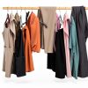MORALVE Beech Wood Pants Hanger 2 Pack Foldable Anti Slip-2