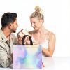 cabzymx Iridescent Reusable Gift Bags 25 Pack Non-Woven with Handles-6