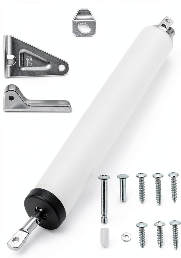 Heavy Duty Pneumatic Screen Door Closer RUGLAMZHIP Silvery 90° Open-0
