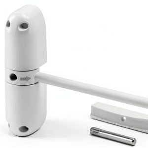 Safety Spring Door Closer Prime-Line KC10HD 4-1/4in White Mount-0