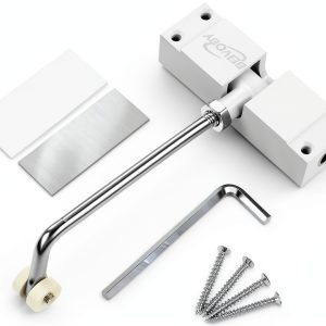 Automatic Door Closer BEIVOBY Adjustable Zinc Alloy White Finish-0
