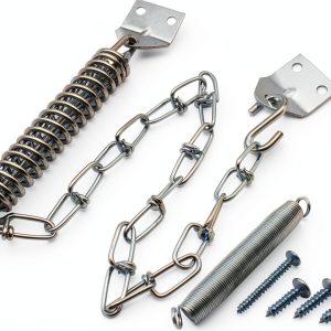 Screen Door Chain OZXNO Storm Door Protector with Spring Silver-0