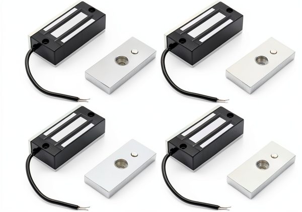 Electric Magnetic Lock QWORK 4 Pack 60kg Holding Force Door Lock-0