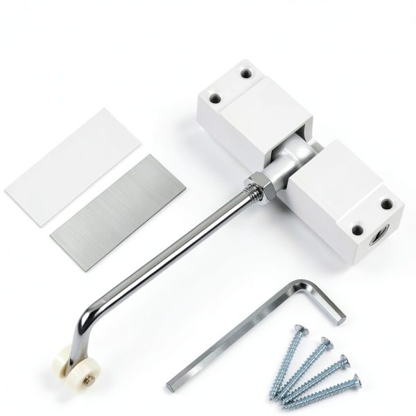 Automatic Door Closer BEIVOBY Adjustable Zinc Alloy White Finish-5