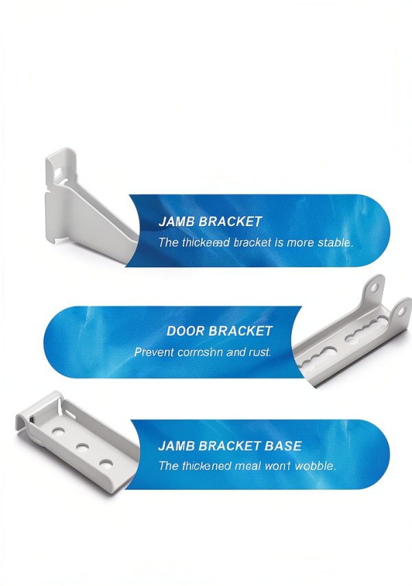 Reinforced Storm Door Closer Bracket Kit by Mirfane – Heavy‑Duty White-2