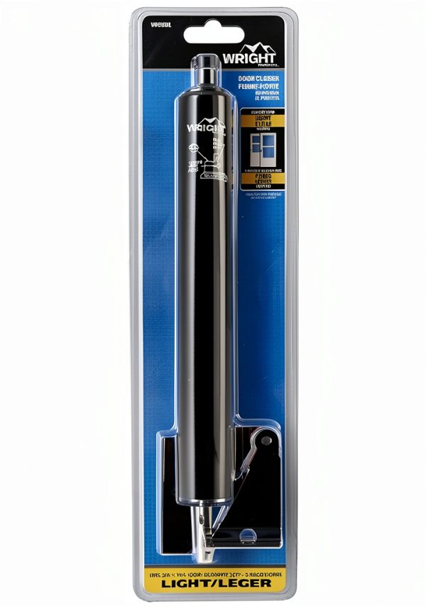 Standard Duty Pneumatic Door Closer Wright Products V920BL Black 12in-1