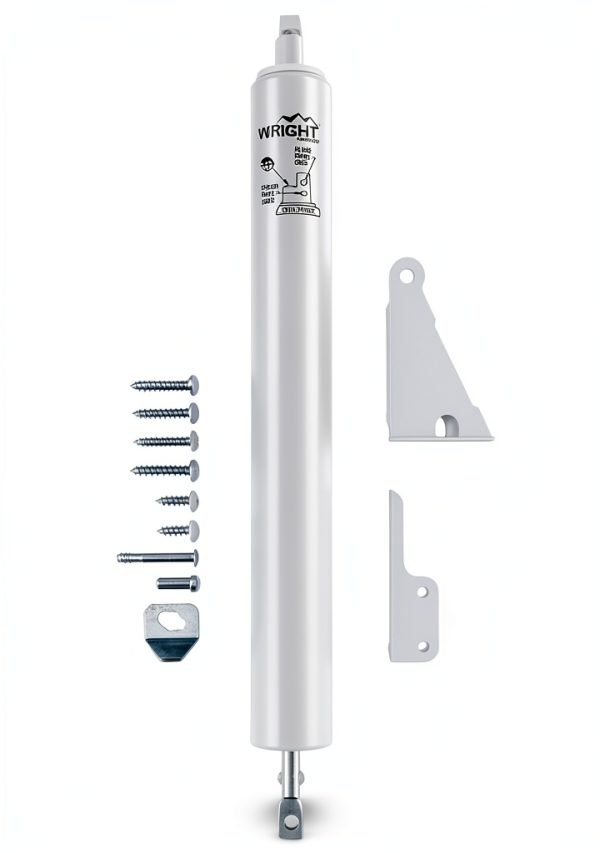Pneumatic Door Closer by Wright Products - White V920WH Model-0