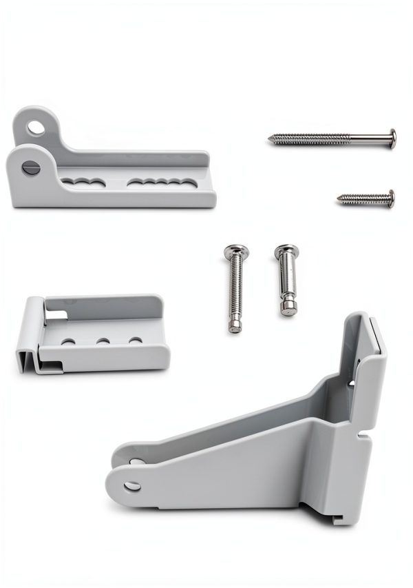 Reinforced Storm Door Closer Bracket Kit KOMOHOM - Durable Metal White-5